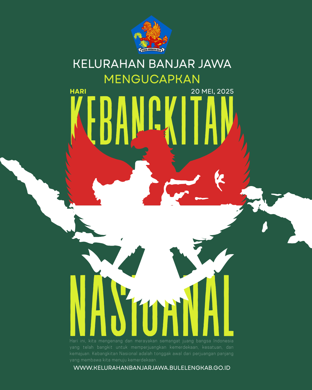 Kelurahan Banjar Jawa Mengucapkan Selamat Hari Kebangkitan Nasional 20 Mei 2025