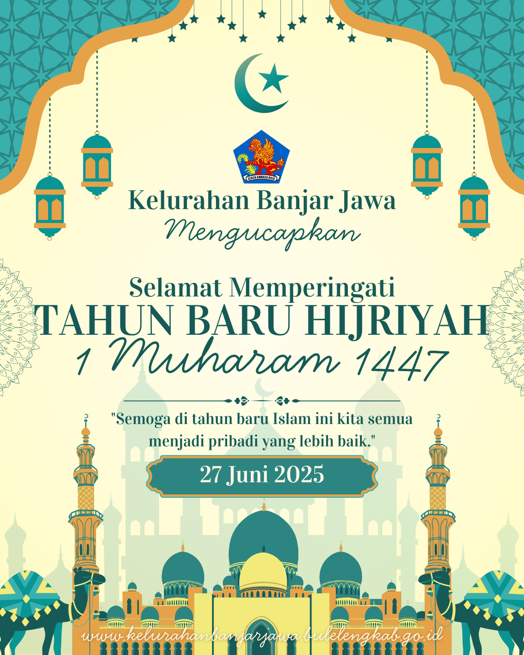 Kelurahan Banjar Jawa Mengucapkan Selamat Memperingati Tahun Baru Hijriyah 1 Muharam 1447