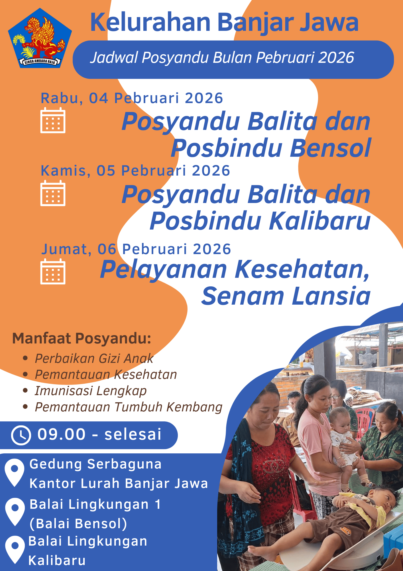  Jadwal Posyandu Bulan Pebruari 2026