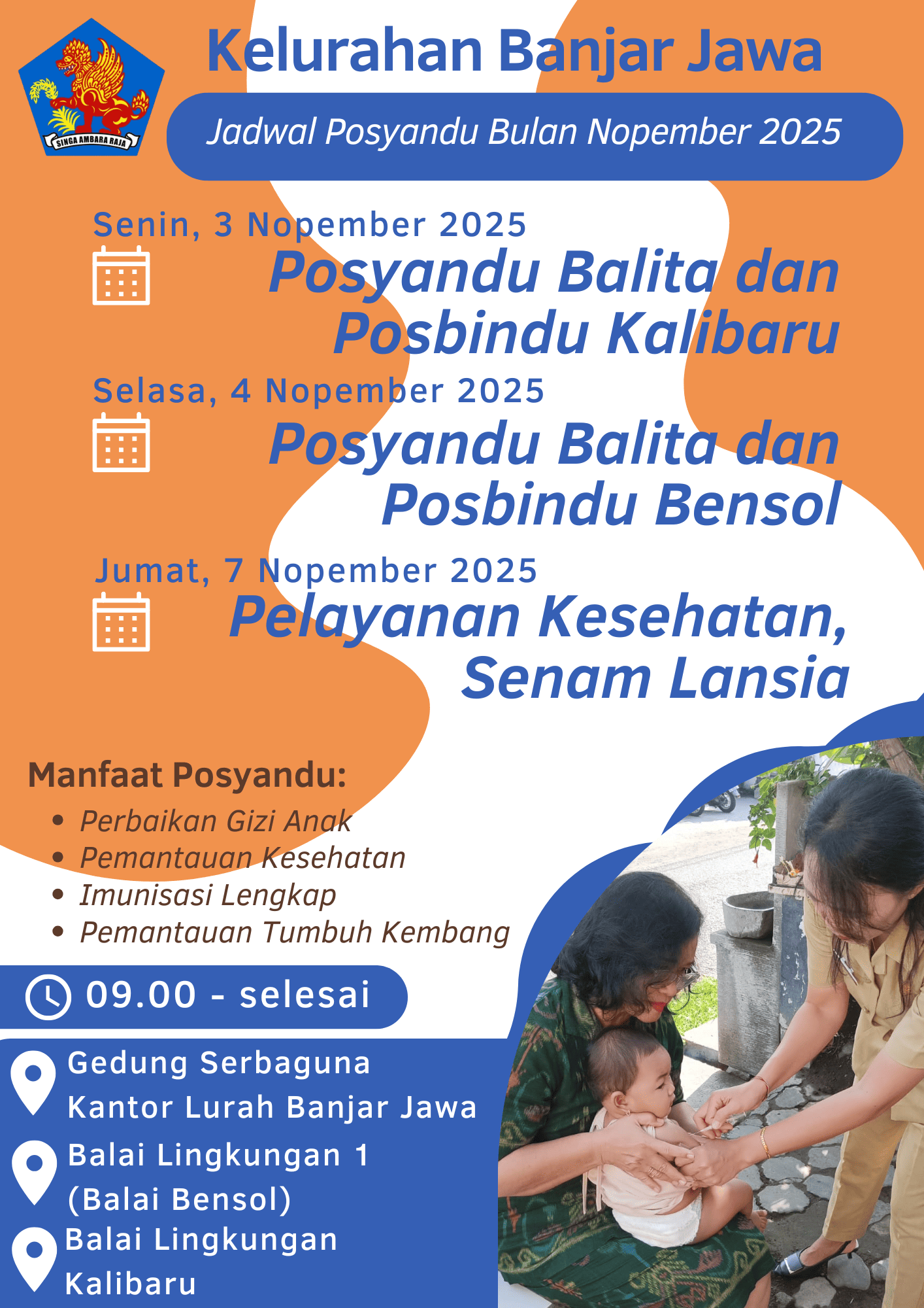 Jadwal Posyandu Bulan Nopember 2025